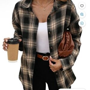 NWT Black & Tan Flannel
